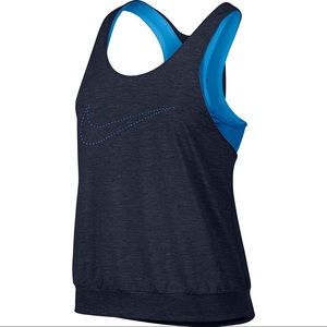 NIKE Women’s Grey & Blue Tank Top